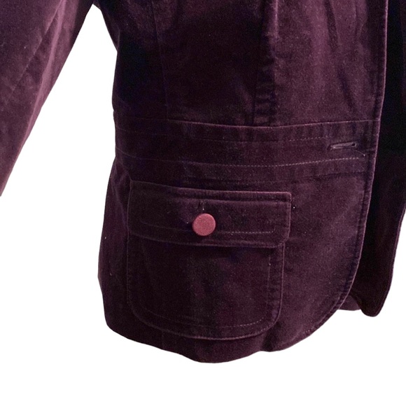 TALBOTS velvet plum blazer jacket - Picture 7 of 11